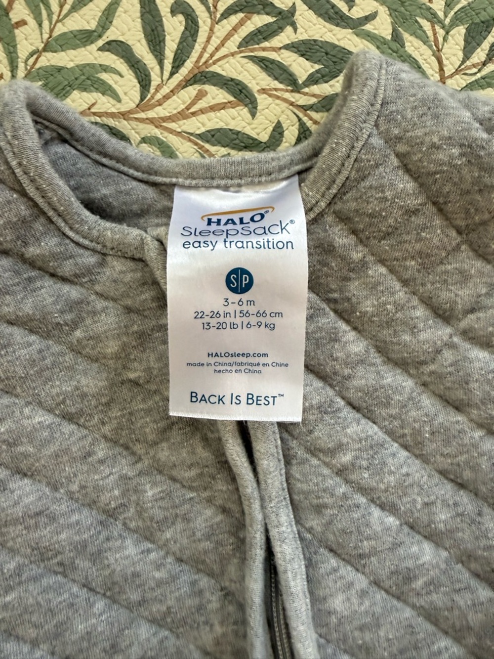 Halo Gray Quilted Baby Sleep Sacks - Picture 5 of 5